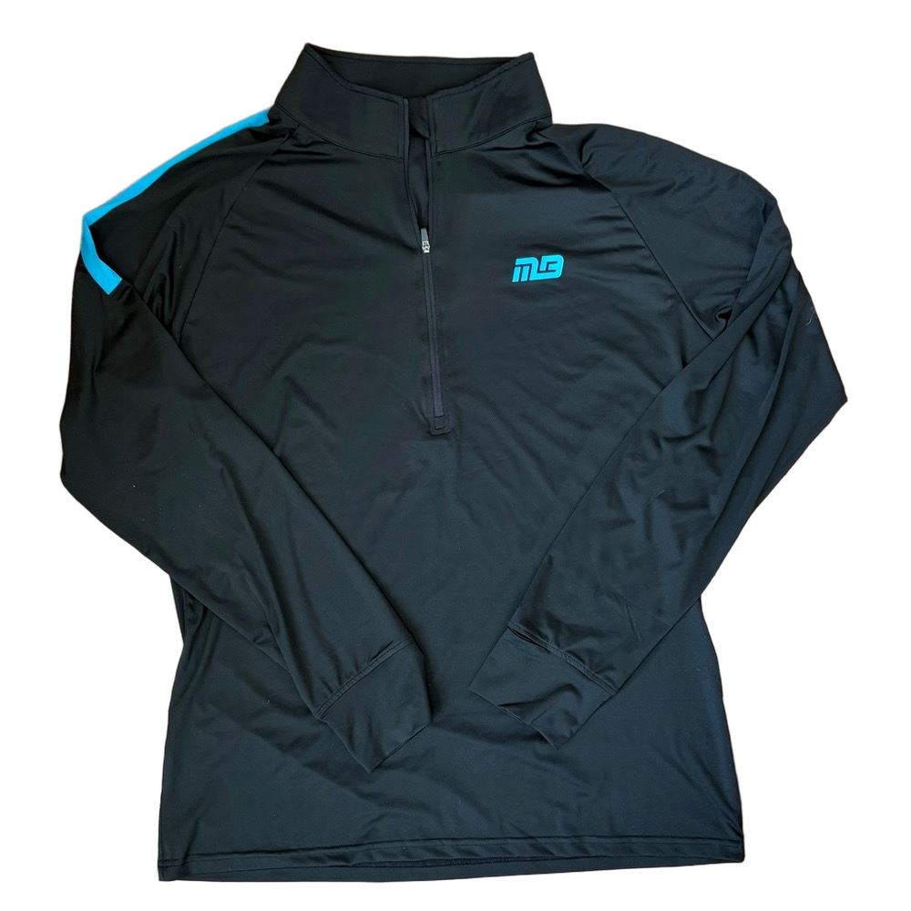 MuscleBox Black Quarter-Zip Top